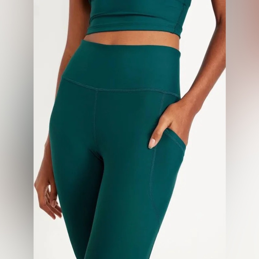 Deep Teal PowerSoft High Waisted 7/8 Leggings - Picture 3 of 4
